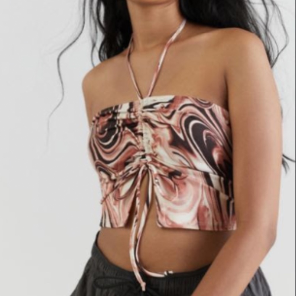 NWOT Urban Outfitters Renewal Remnants Swirl Print Halter Top